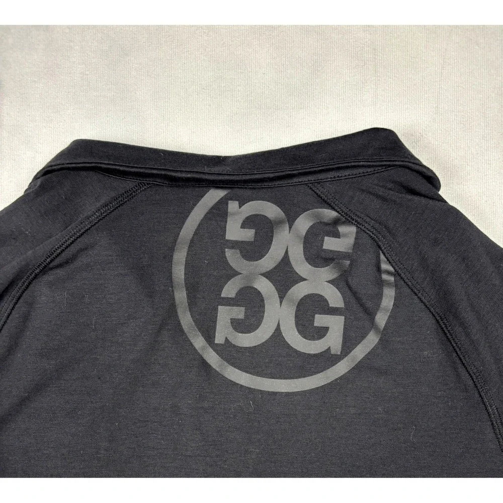 G/FORE Mens Quarter Zip Golf Pullover Onyx Black‎ Skull & Tees G4MS21K79 Size M